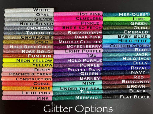 Ball Point Personalized Epoxy Glitter Black Ink Pen: Refillable