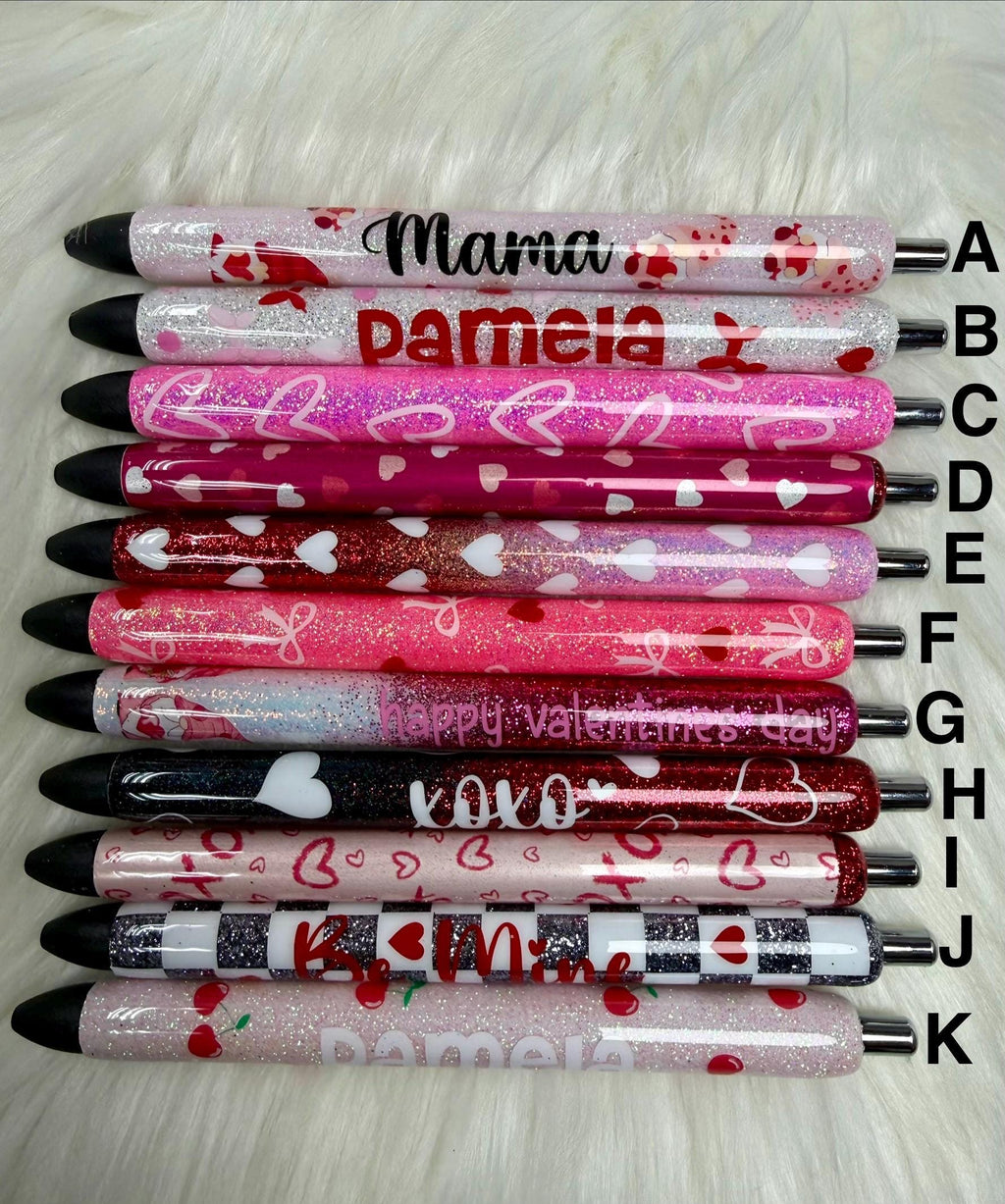Valentine’s Day Glitter Pen | Heart Glitter Pen | Love Glitter Pen | InkJoy Glitter Pen | Personalized Pen