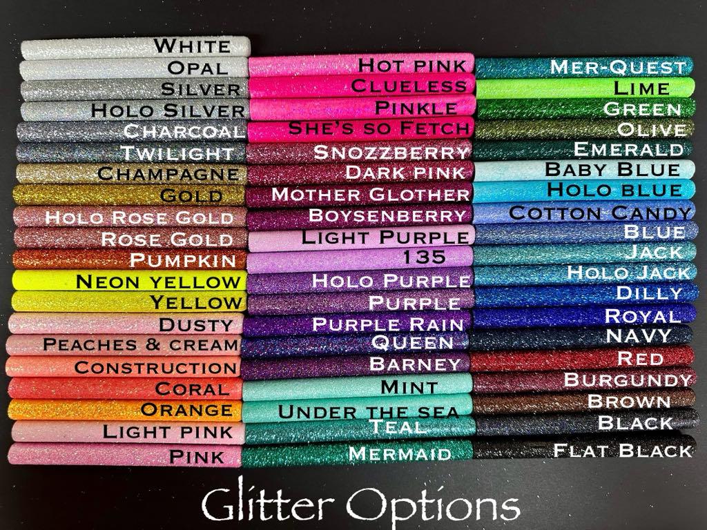 Dental Personalized Epoxy Glitter Black Ink Pen: Refillable