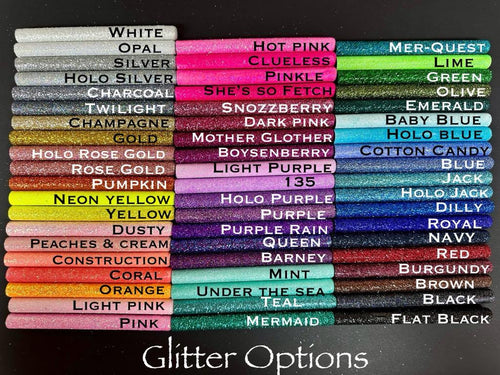 Dental Personalized Epoxy Glitter Black Ink Pen: Refillable