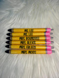 Teachers Personalized Gladsome Morning Font Epoxy Glitter Black Ink Pen: Refillable